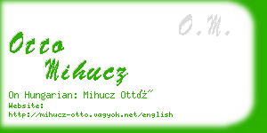 otto mihucz business card